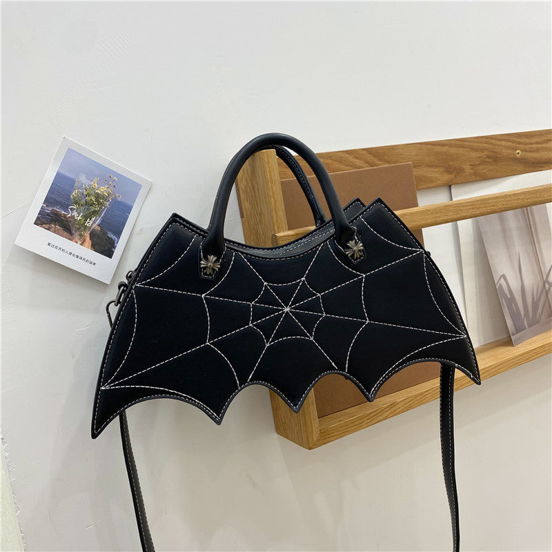 Women's Spider Web Crossbody Bag - Gothic Halloween Shoulder Handbag