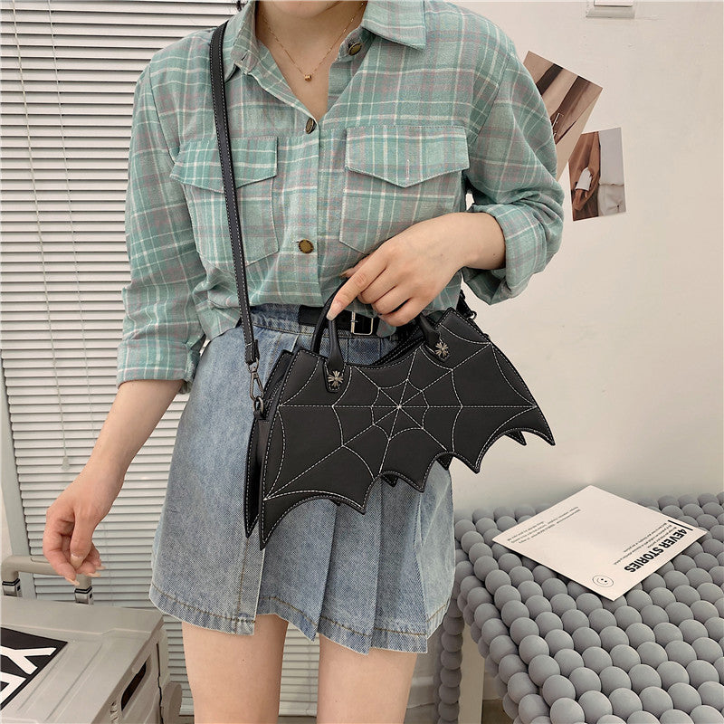 Women's Spider Web Crossbody Bag - Gothic Halloween Shoulder Handbag