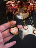 Caged Heart Porcelain Talisman - Necklace